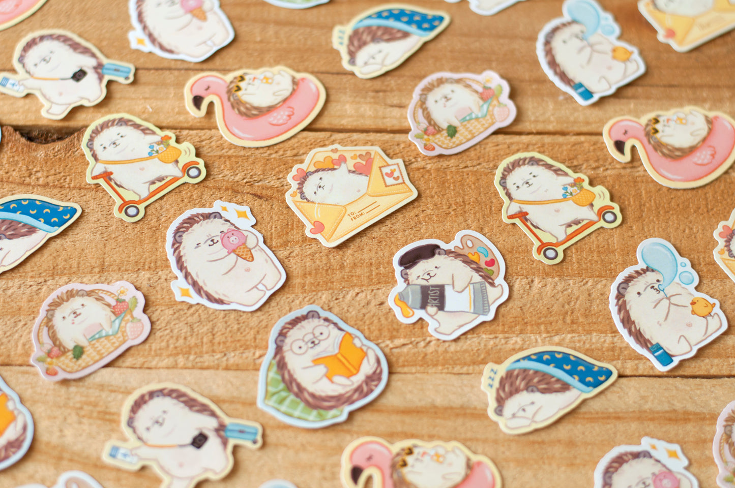 原創小刺蝟貼紙 Hedgehog stickers