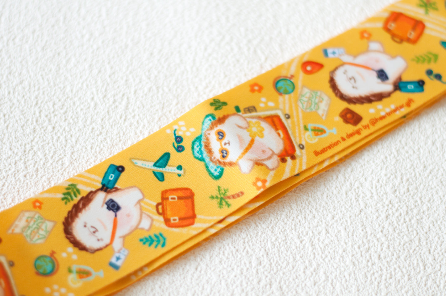 原創小刺蝟行李帶(黃)-hedgehog luggage strap (yellow)