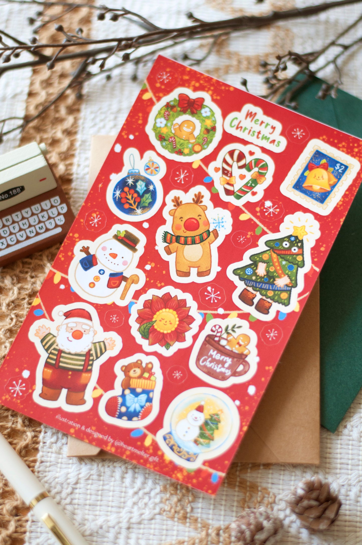 原創聖誕插畫貼紙-Christmas sticker