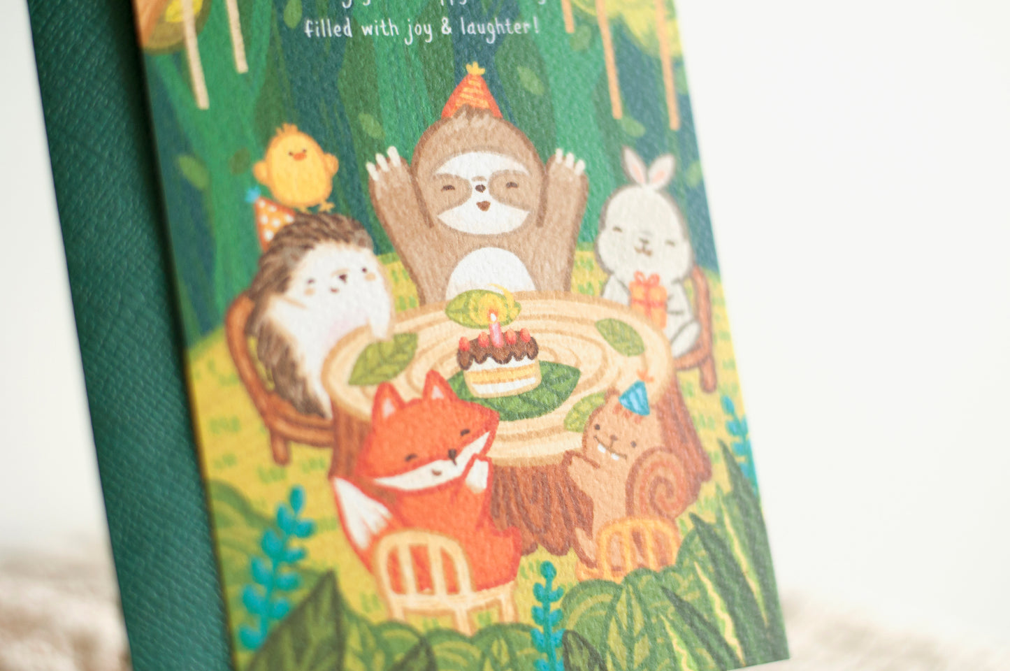 原創森林小動物生日卡-animal birthday card