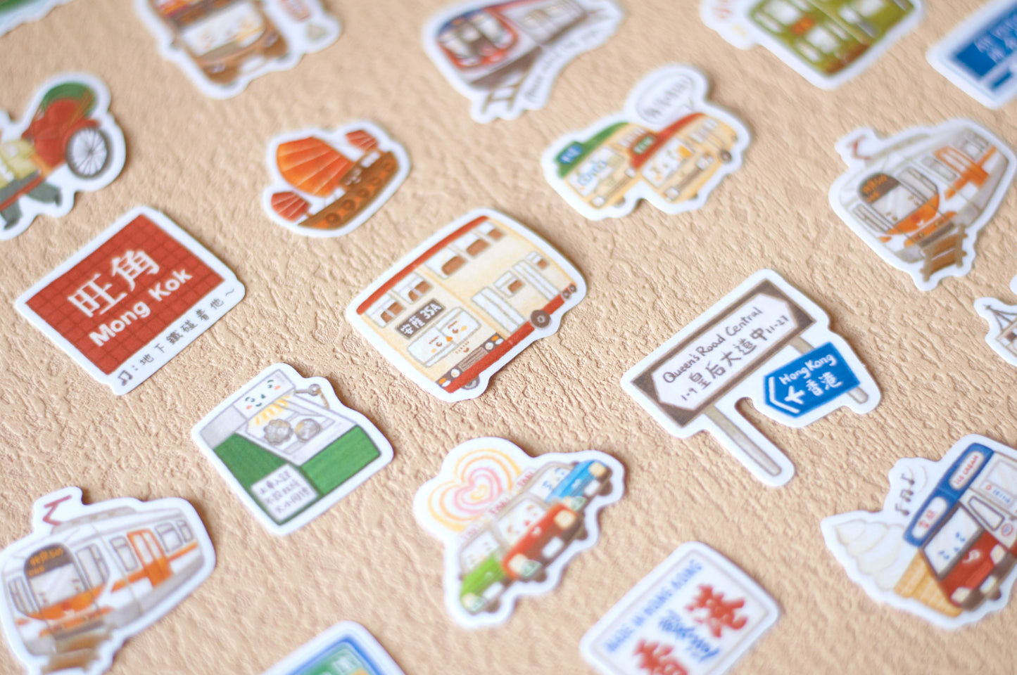 原創設計香港出行貼紙包 Hong Kong Transport & Vehicles Stickers