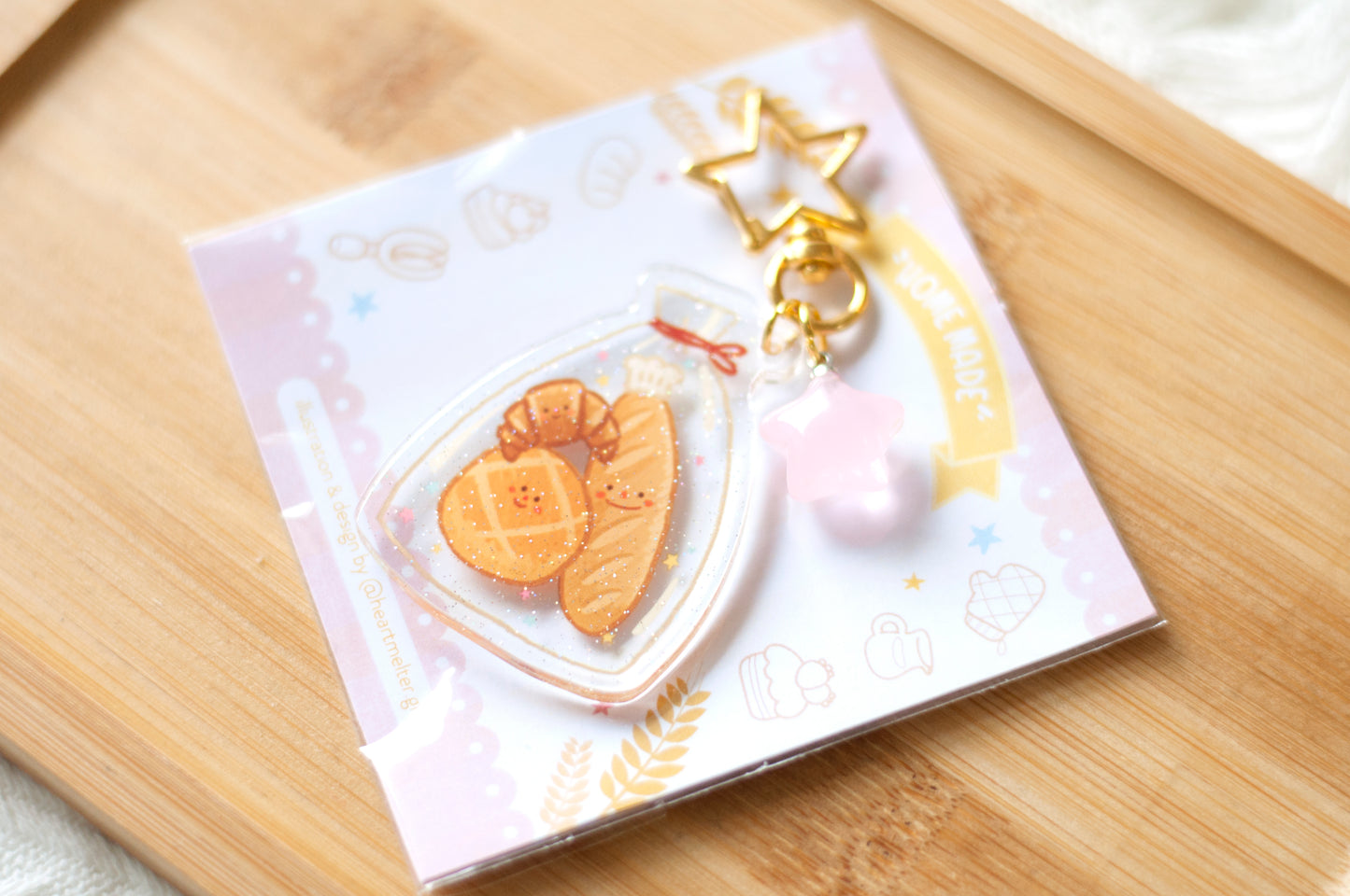 可愛麵包鎖匙扣-bread keychain