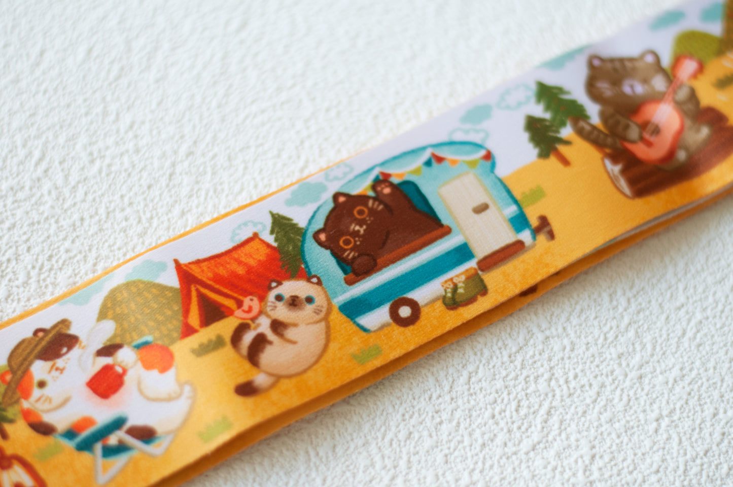 露營貓咪行李帶-camping cat luggage strap