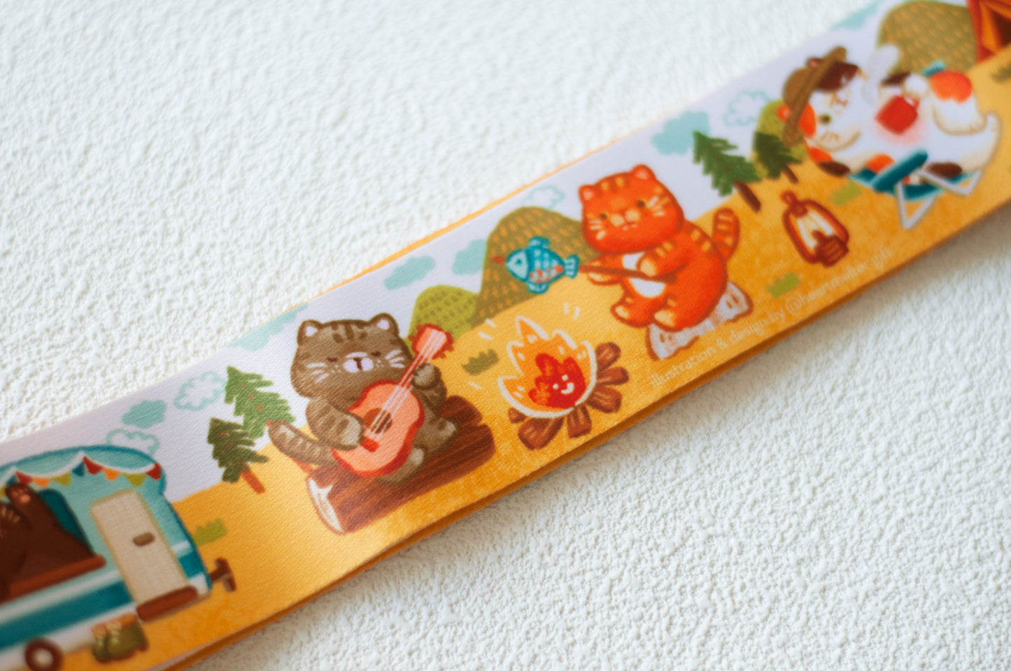 露營貓咪行李帶-camping cat luggage strap