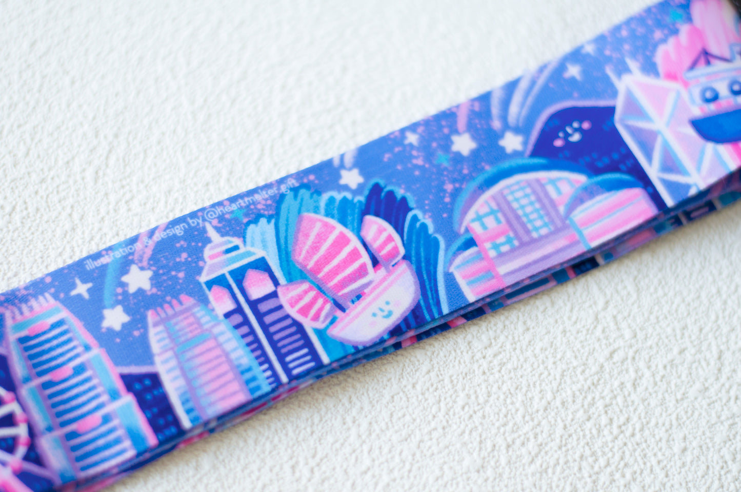 維港夜景行李帶-Hong Kong night view luggage strap