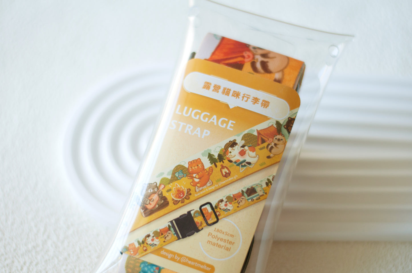 露營貓咪行李帶-camping cat luggage strap