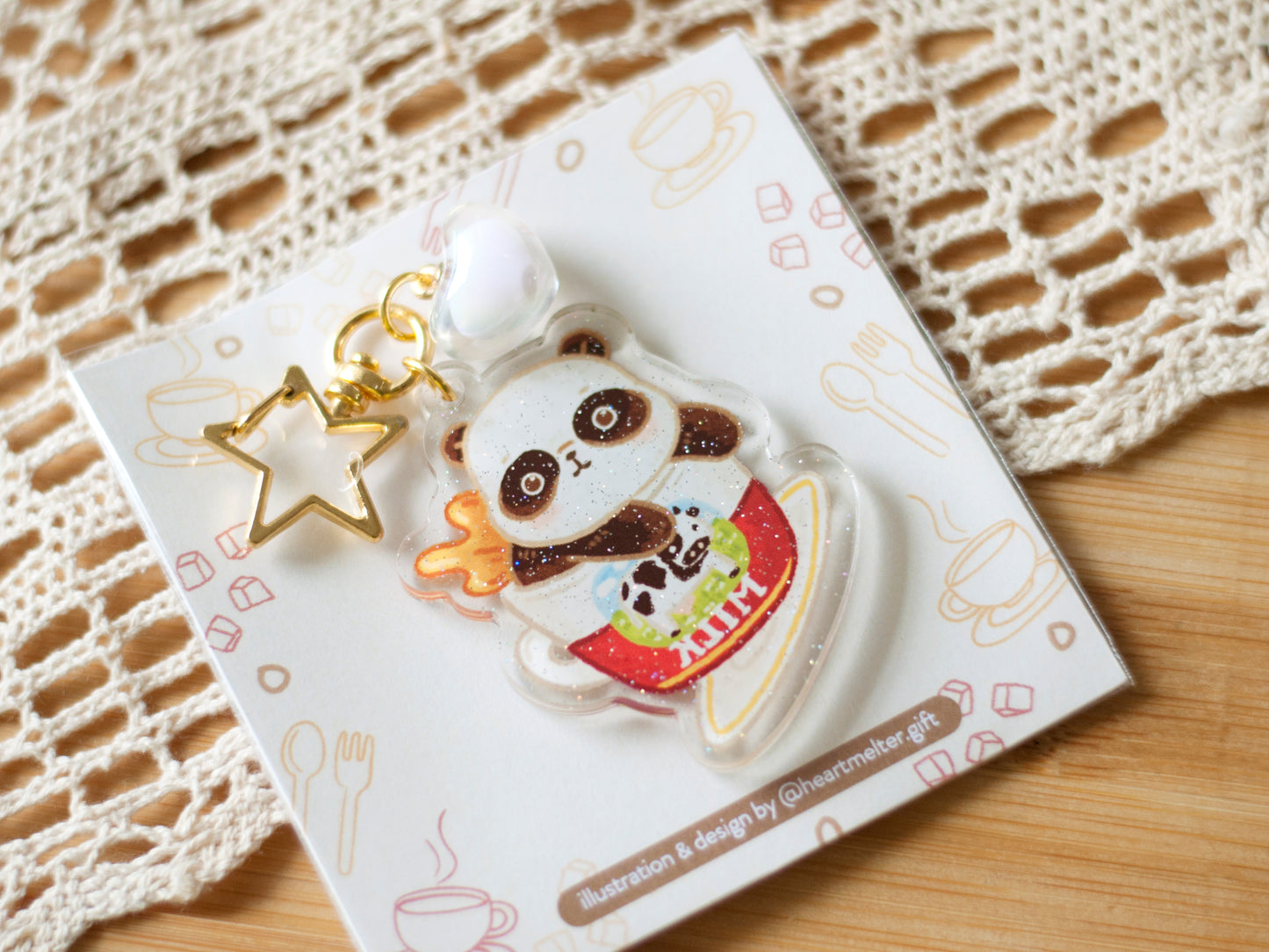 奶茶熊貓鎖匙扣-panda keychain