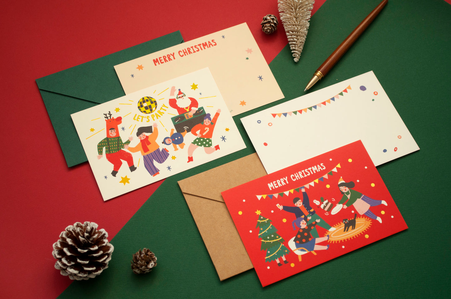 燙金工藝聖誕卡(全套2款)