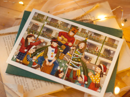 原創香港聖誕卡-屋邨busking