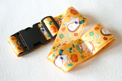 原創小刺蝟行李帶(黃)-hedgehog luggage strap (yellow)
