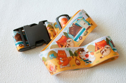 露營貓咪行李帶-camping cat luggage strap