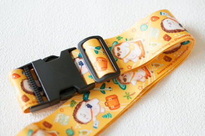 原創小刺蝟行李帶(黃)-hedgehog luggage strap (yellow)