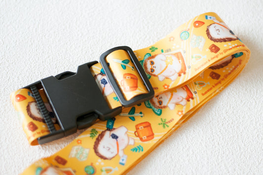 原創小刺蝟行李帶(黃)-hedgehog luggage strap (yellow)