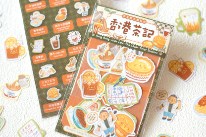 原創設計香港茶記貼紙包 Hong Kong Cha Chaan Teng Stickers