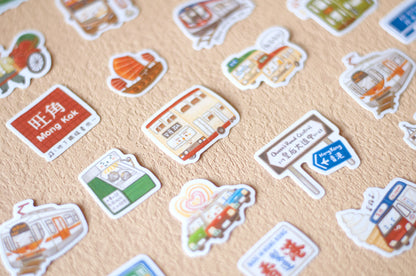 原創設計香港出行貼紙包 Hong Kong Transport & Vehicles Stickers