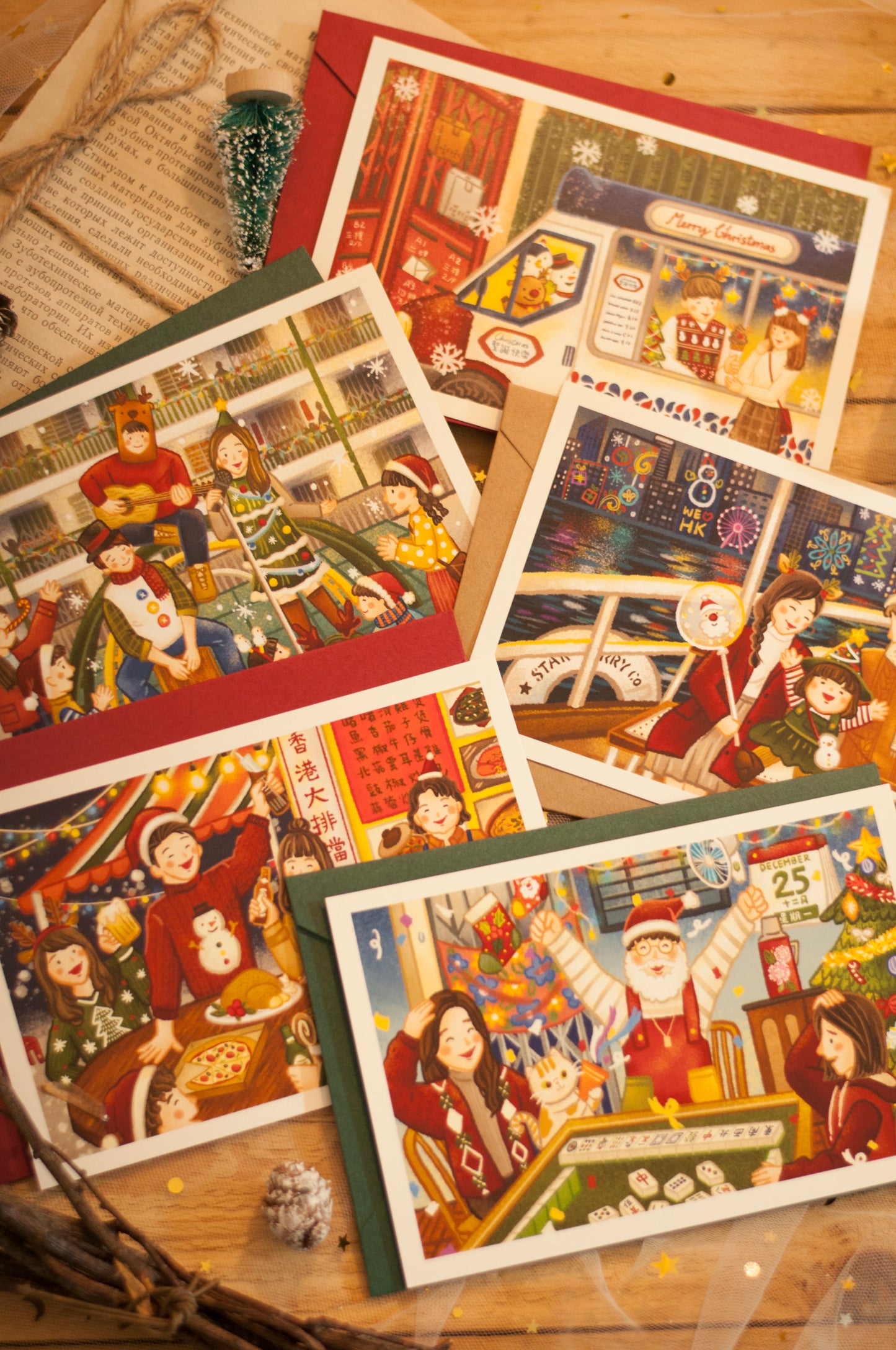原創香港聖誕卡(全套5款/自選5款)