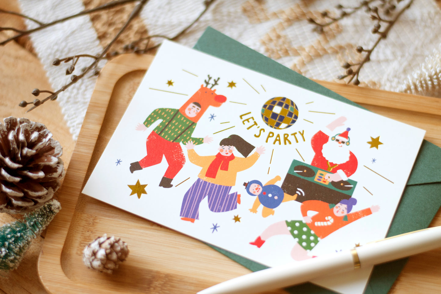 燙金工藝聖誕卡(全套2款)