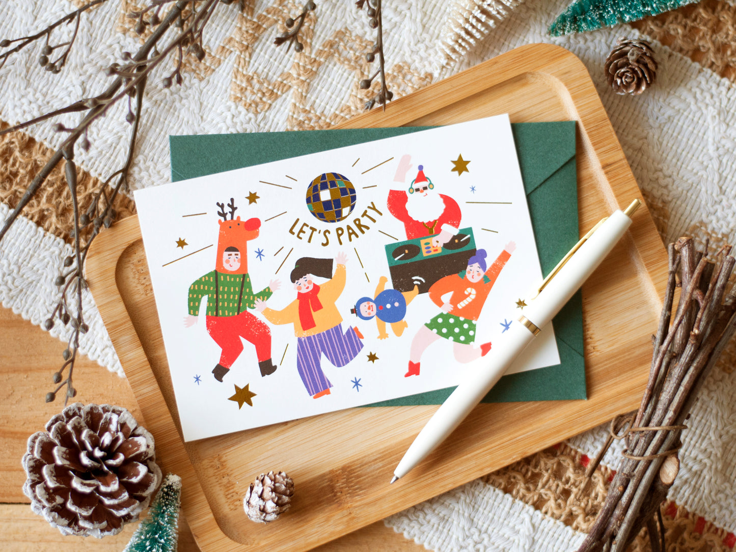 燙金工藝聖誕卡-Party time