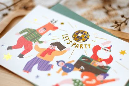 燙金工藝聖誕卡-Party time