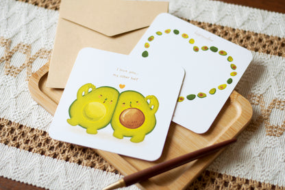 牛油果心意卡萬用卡-avocado greeting card