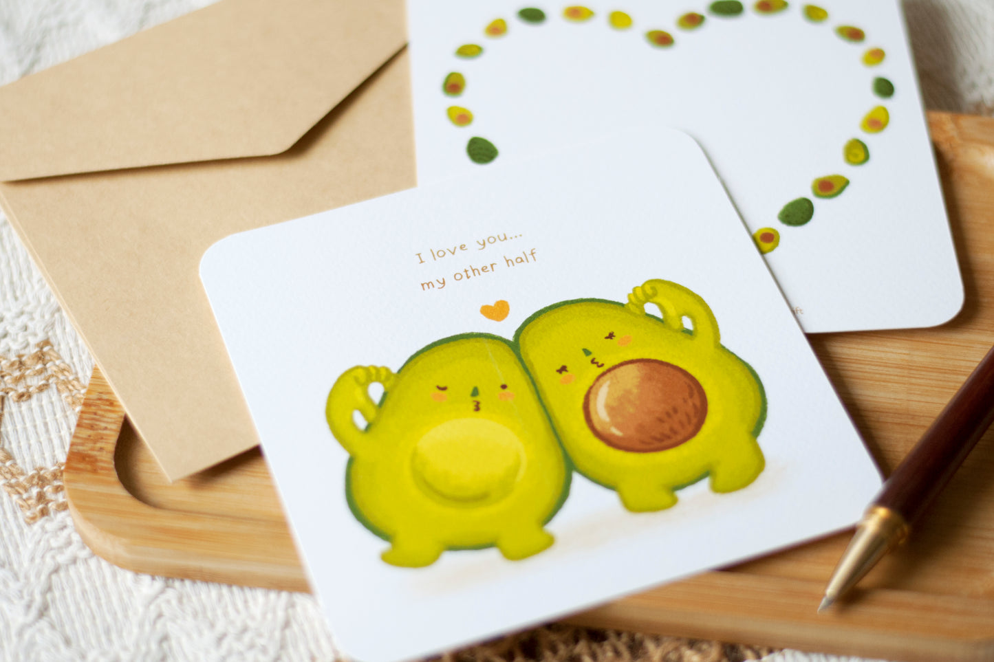 牛油果心意卡萬用卡-avocado greeting card