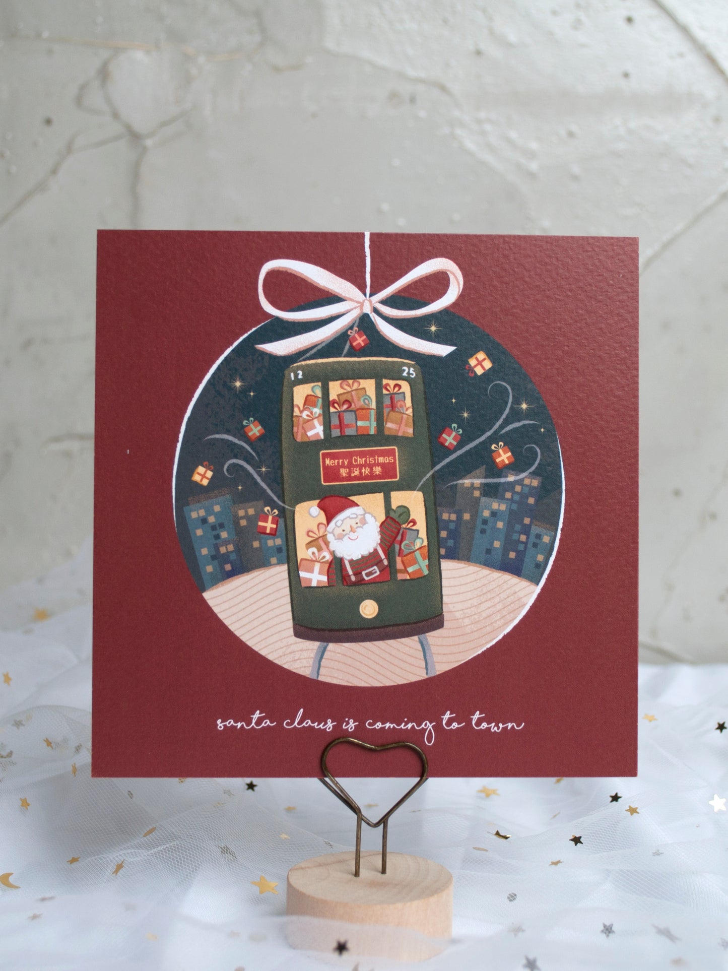 原創港式插畫聖誕卡套裝- 全套5款