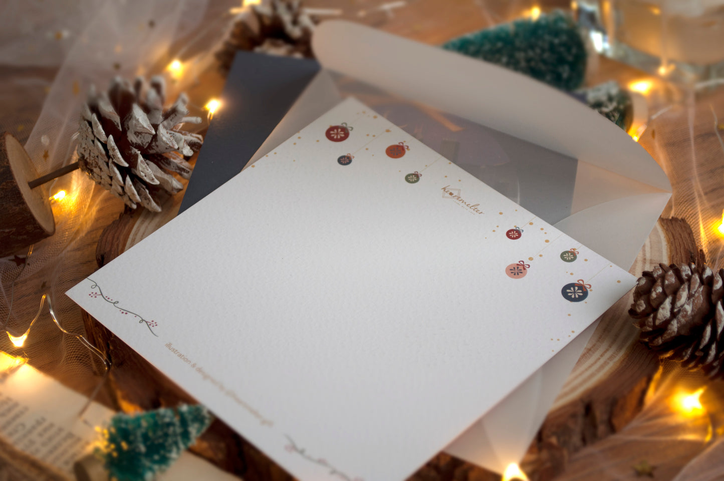 原創港式插畫聖誕卡套裝- 全套5款