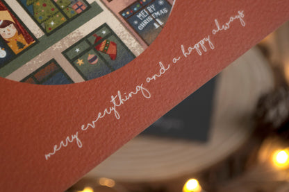 原創港式插畫聖誕卡- E款萬家燈火聖誕夜