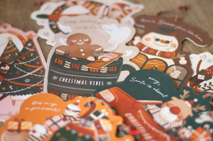 聖誕吊掛賀卡-全套-賀卡/吊飾兩用設計