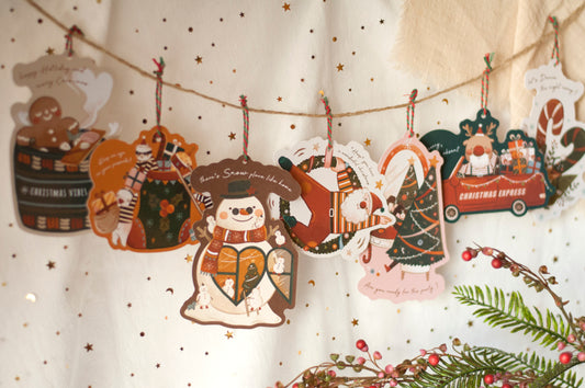 聖誕吊掛賀卡-全套-賀卡/吊飾兩用設計